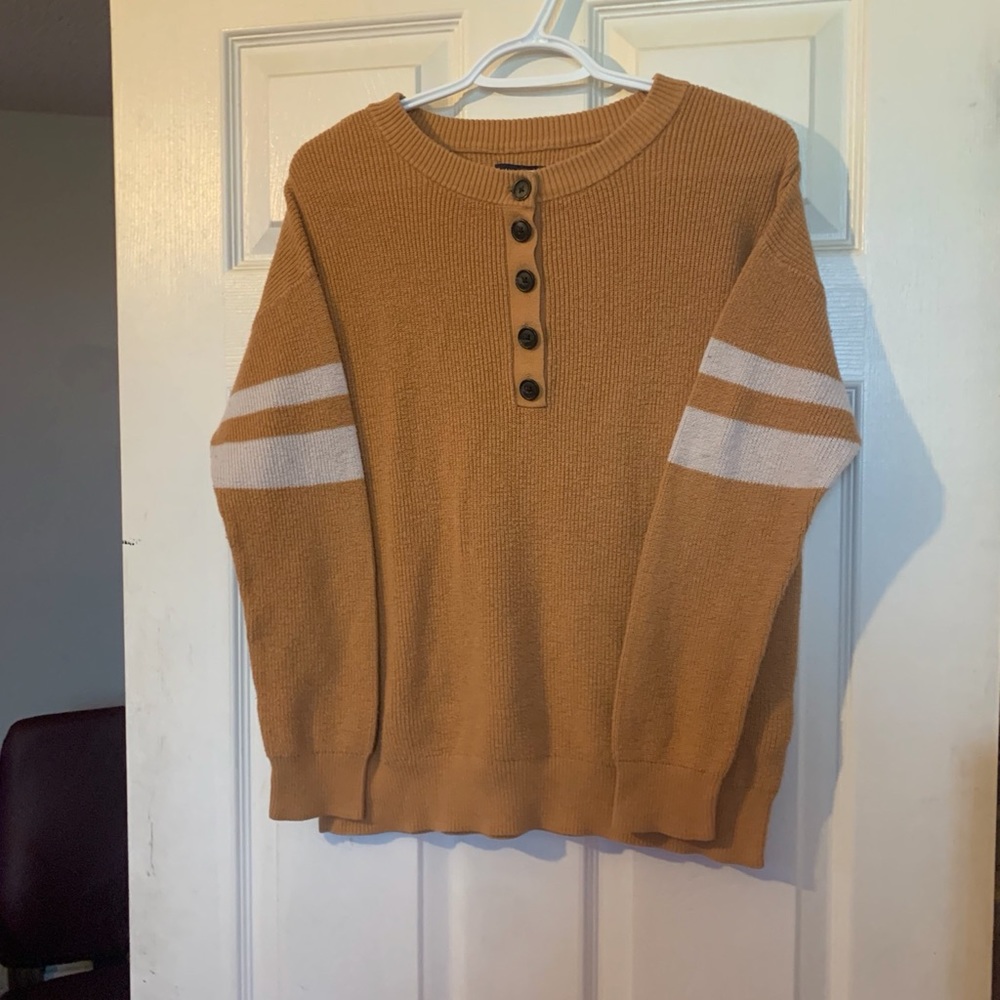 American Eagle Knit Ringer Sweater